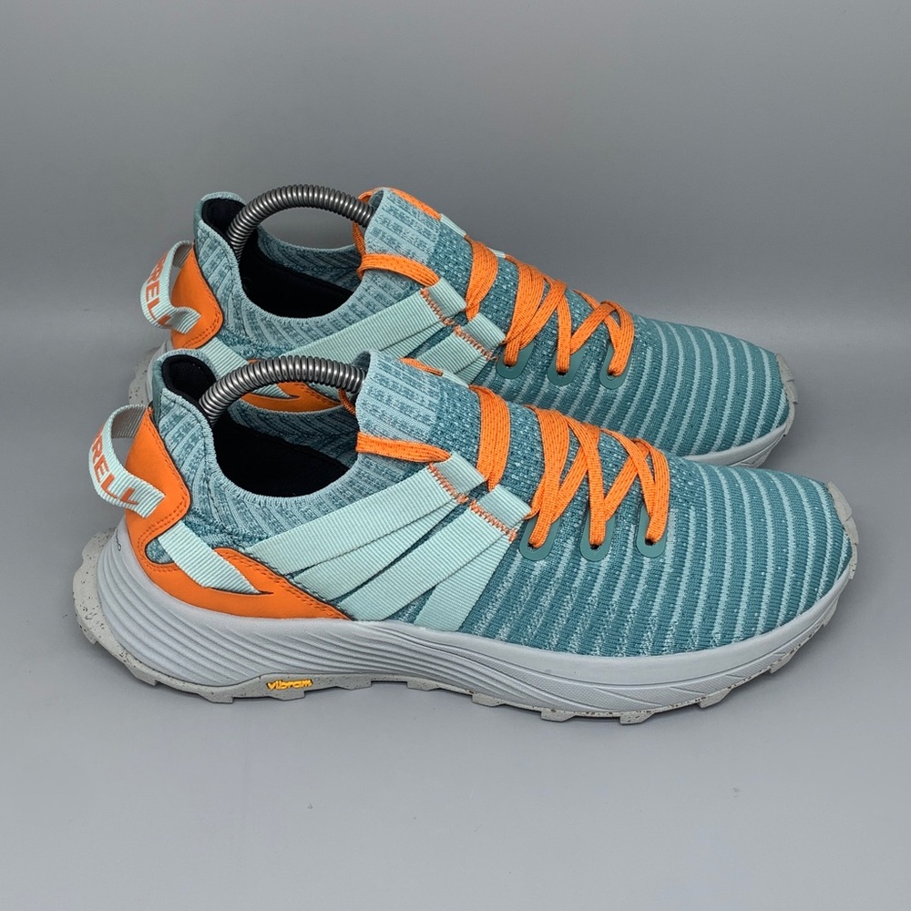 Merrell Embark Knit Blue‎ Orange Trail Shoes J067217 Men's Sz 8 Women's Sz 9.5